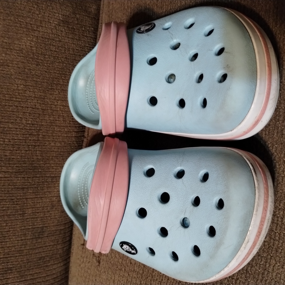 Blue and Pink Clogs